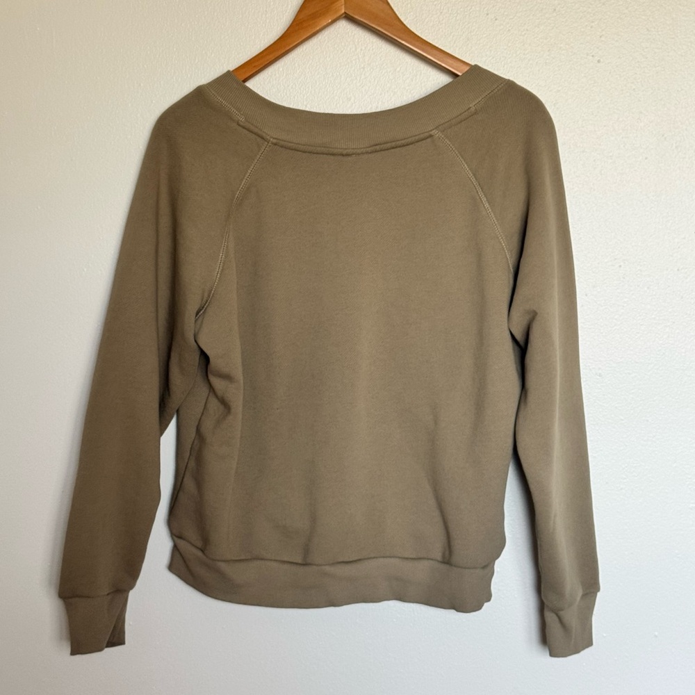 Universal Thread Olive Green V-Neck Sweatshirt – … - image 2